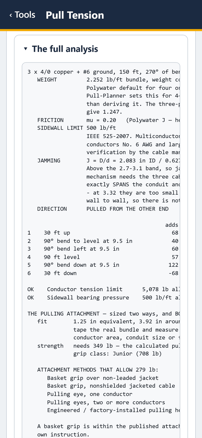 Pull Tension screen: The full analysis, line by line.
